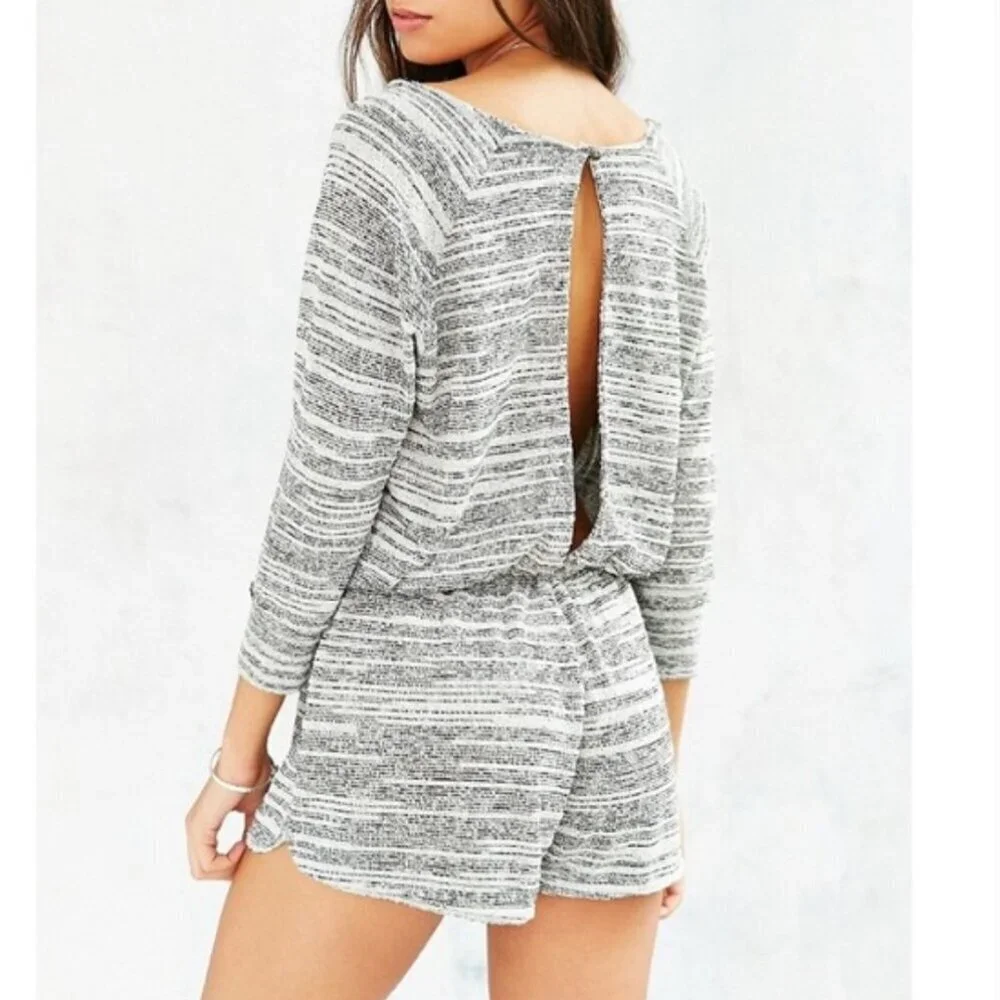 BDG Knit Open Back Romper - Picture 1 of 16